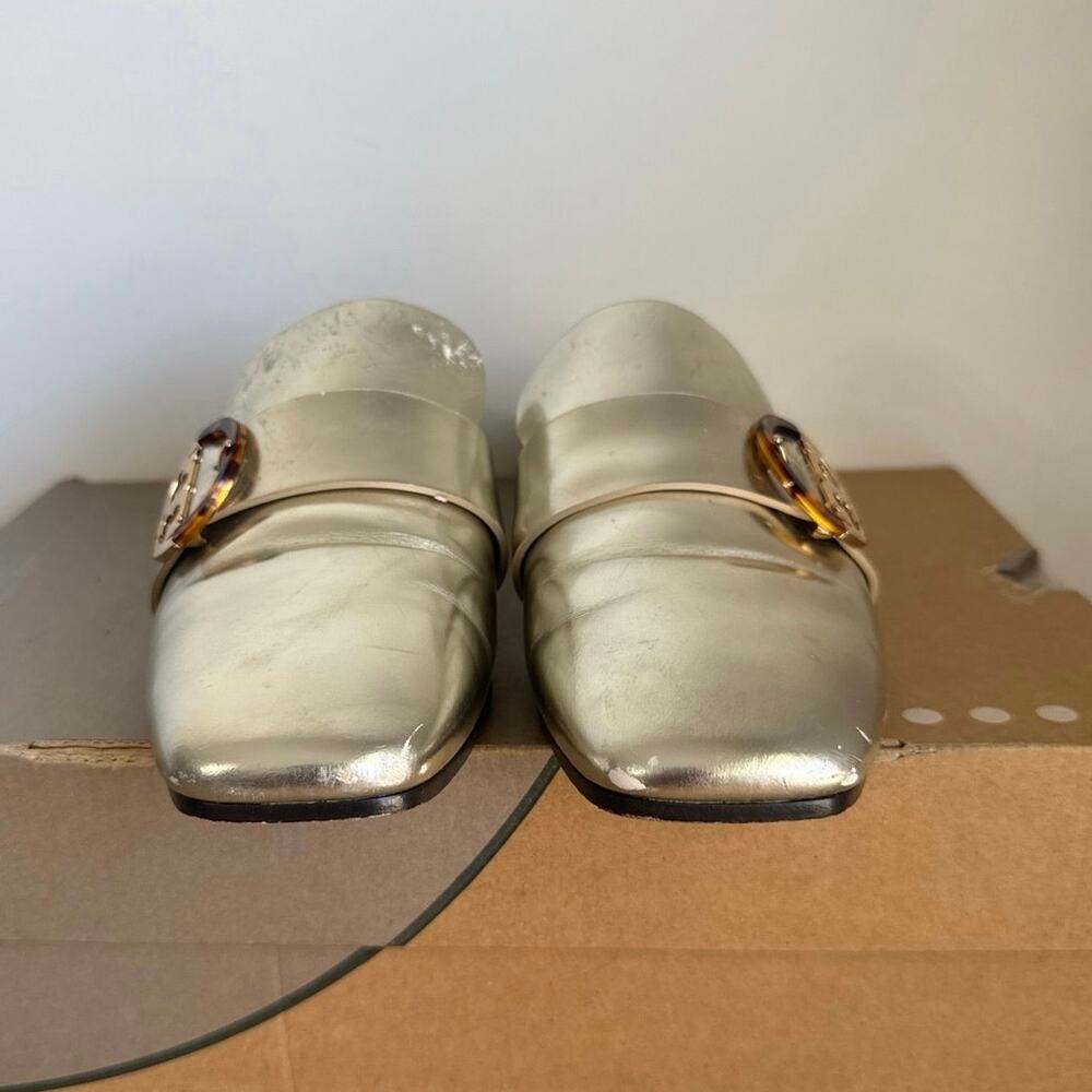 Tory Burch Sidney ‘Gold Tone’ Women Mule Slip On Shoes  - SZ 7.5 - Picture 11 of 14